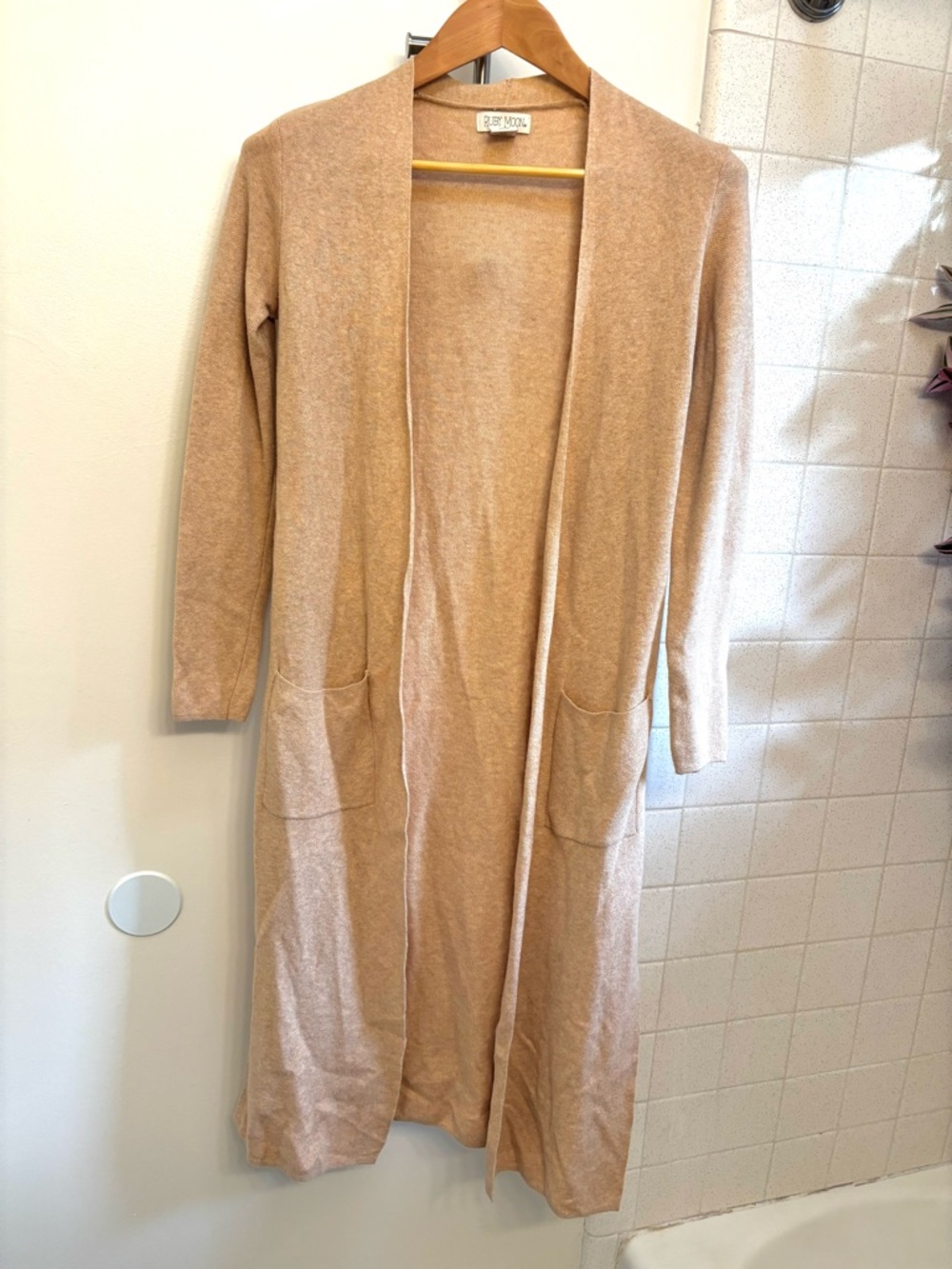 ruby moon Long Open Cardigan Duster Tan Orange Size XS Southwestern Loungewear - Picture 2 of 9